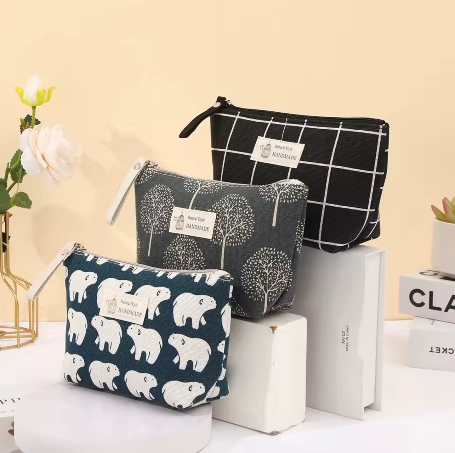 Canvas Cosmetic Bag