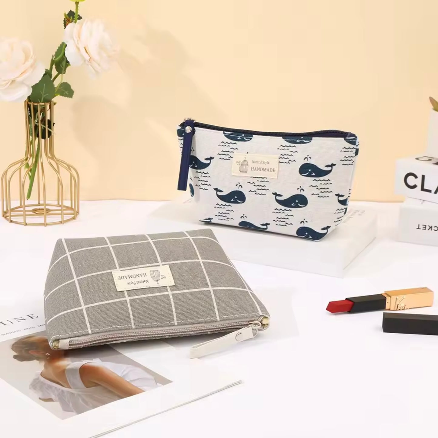 Canvas Cosmetic Bag