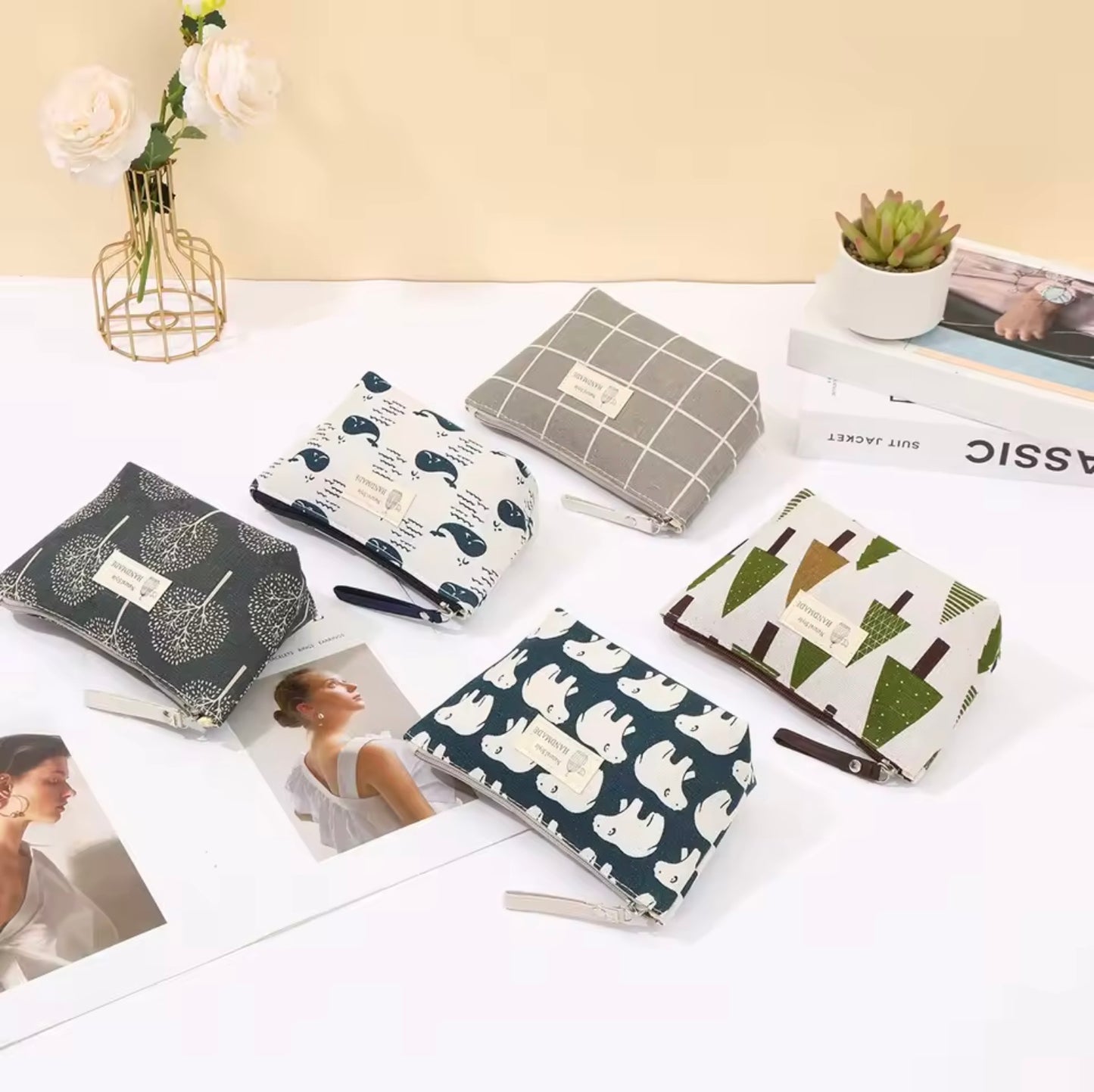 Canvas Cosmetic Bag