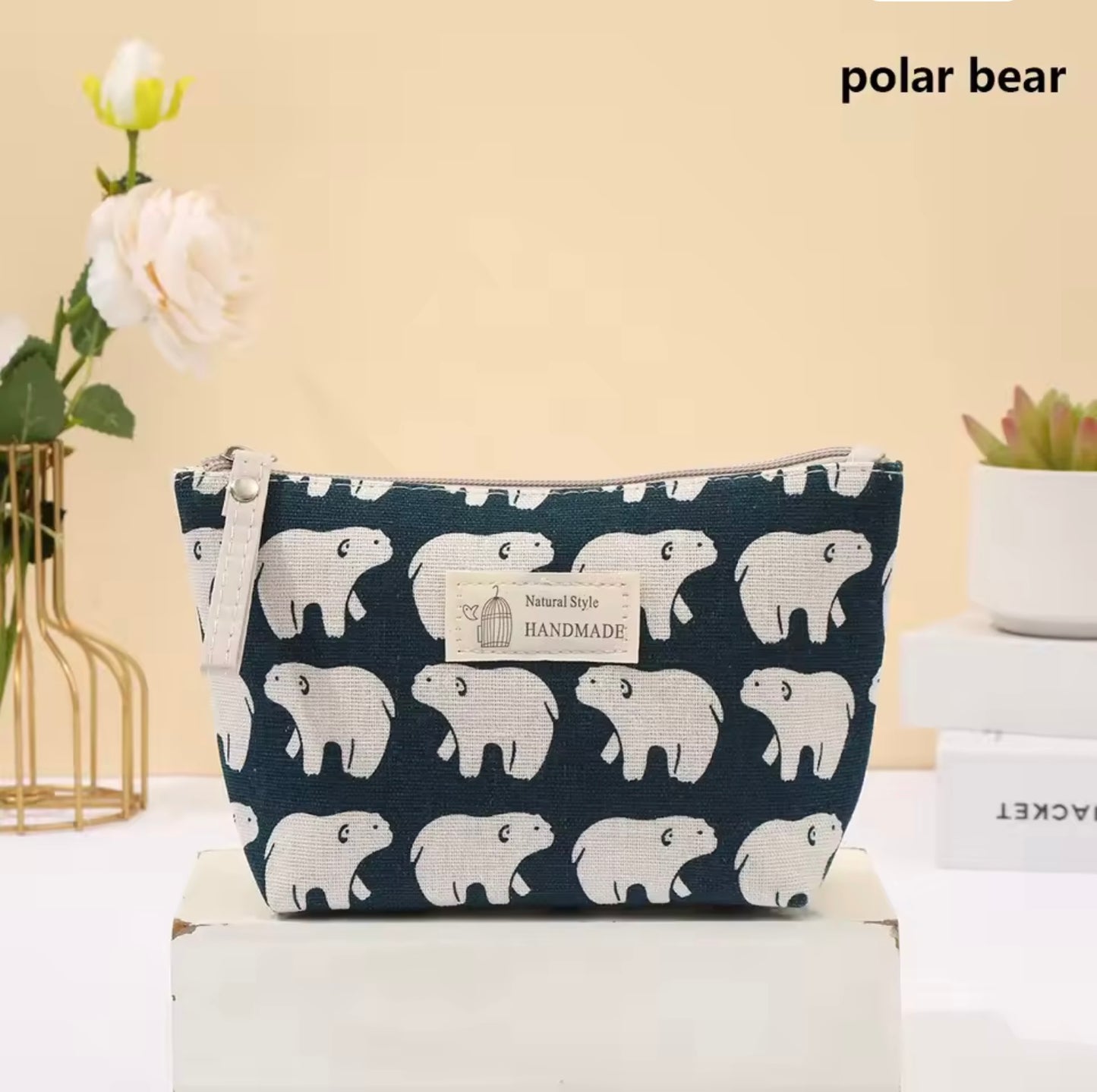 Canvas Cosmetic Bag