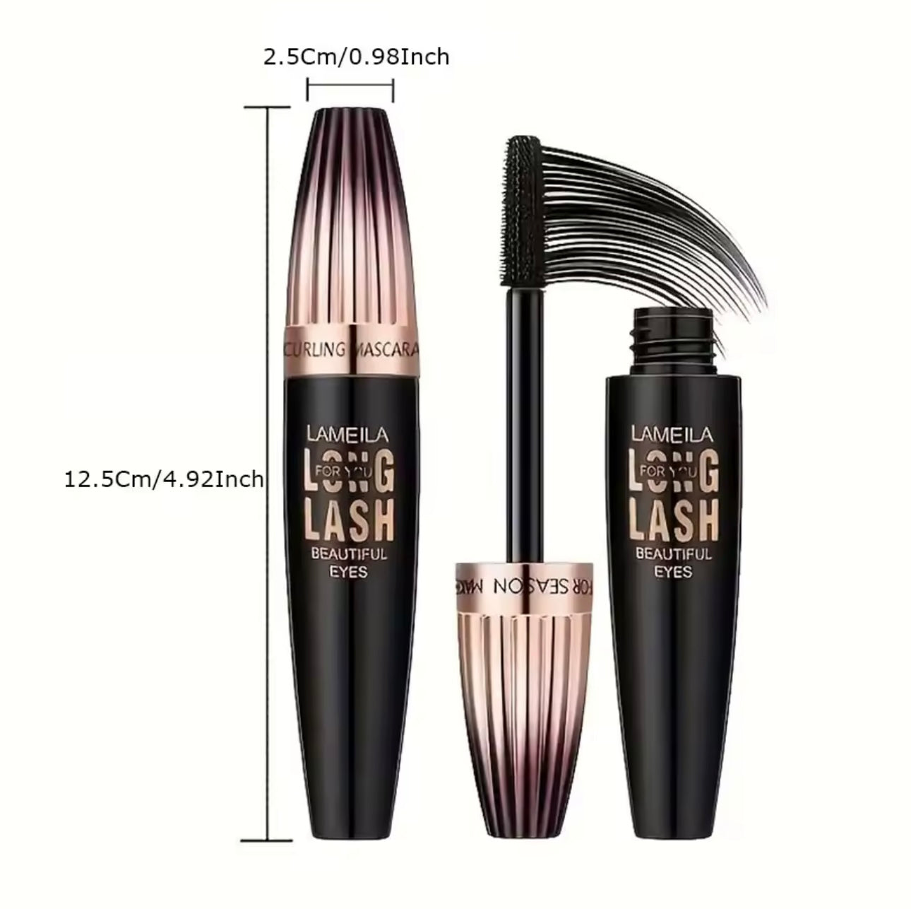Waterproof 4D Mascara – Get bold, long, and perfectly curled lashes that last all day!