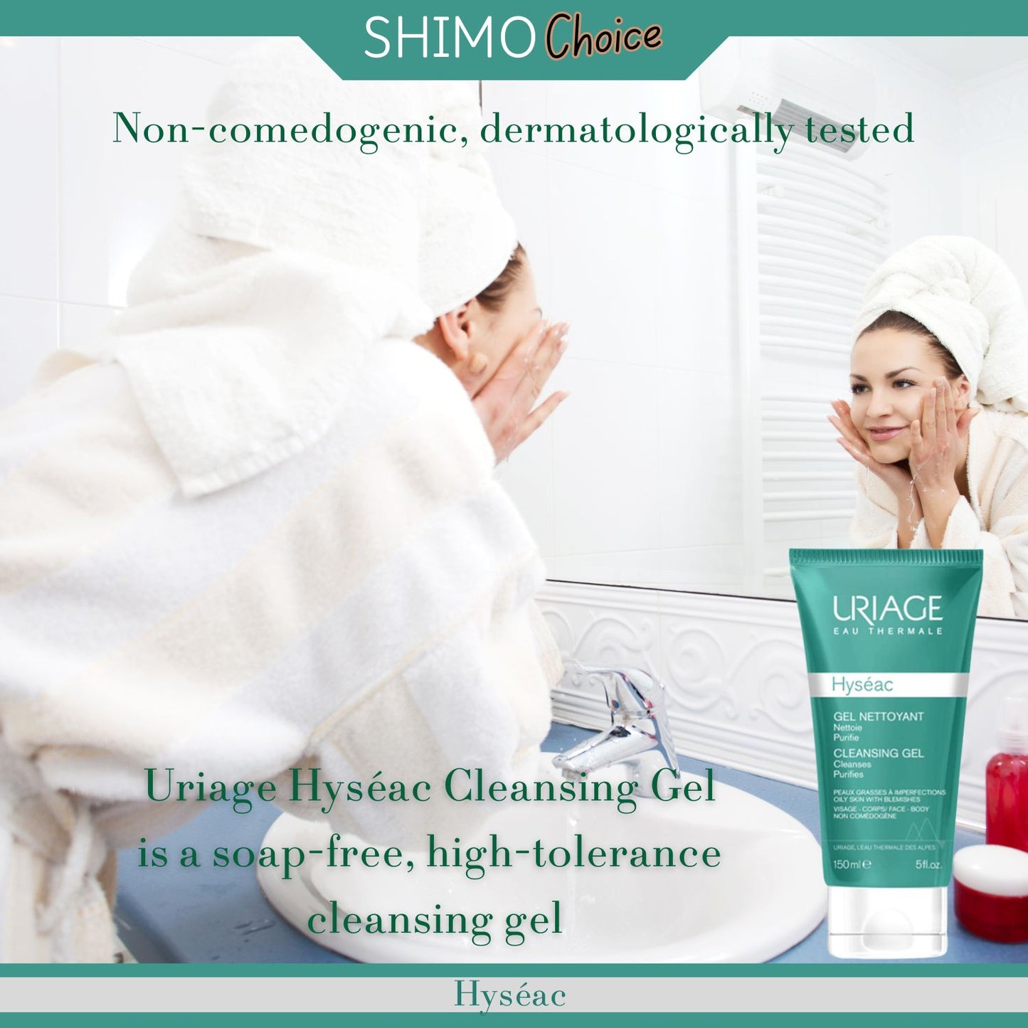 Uriage Hyséac Cleansing Gel 150 ml – Cleansing Gel for Oily, Blemish-Prone Face & Body