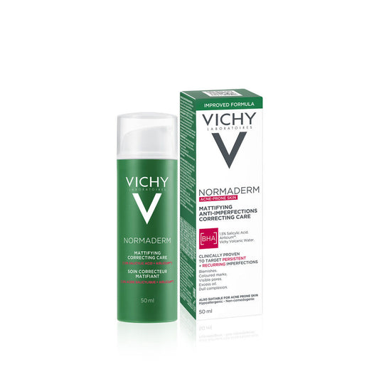 Vichy Normaderm skincare product with packaging on a white background