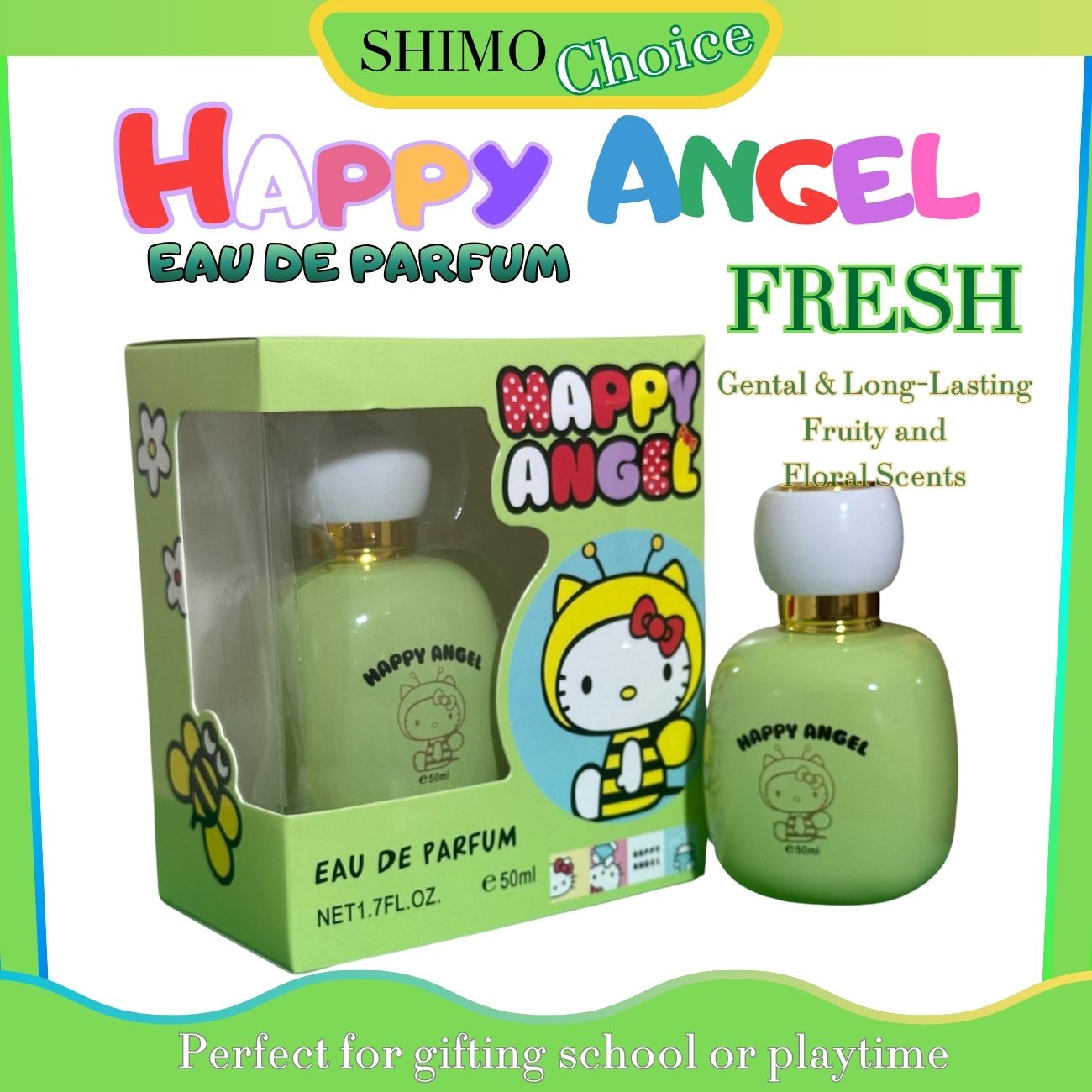 HAPPY ANGEL-Sweet & Fresh Girls’ Perfume | Long-Lasting Fruity & Floral Scent