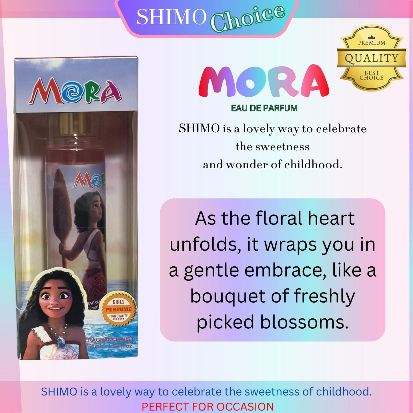 MORA Sweet Blossom Kids Perfume | Gentle & Long-Lasting Fragrance for Girls. 150 ml