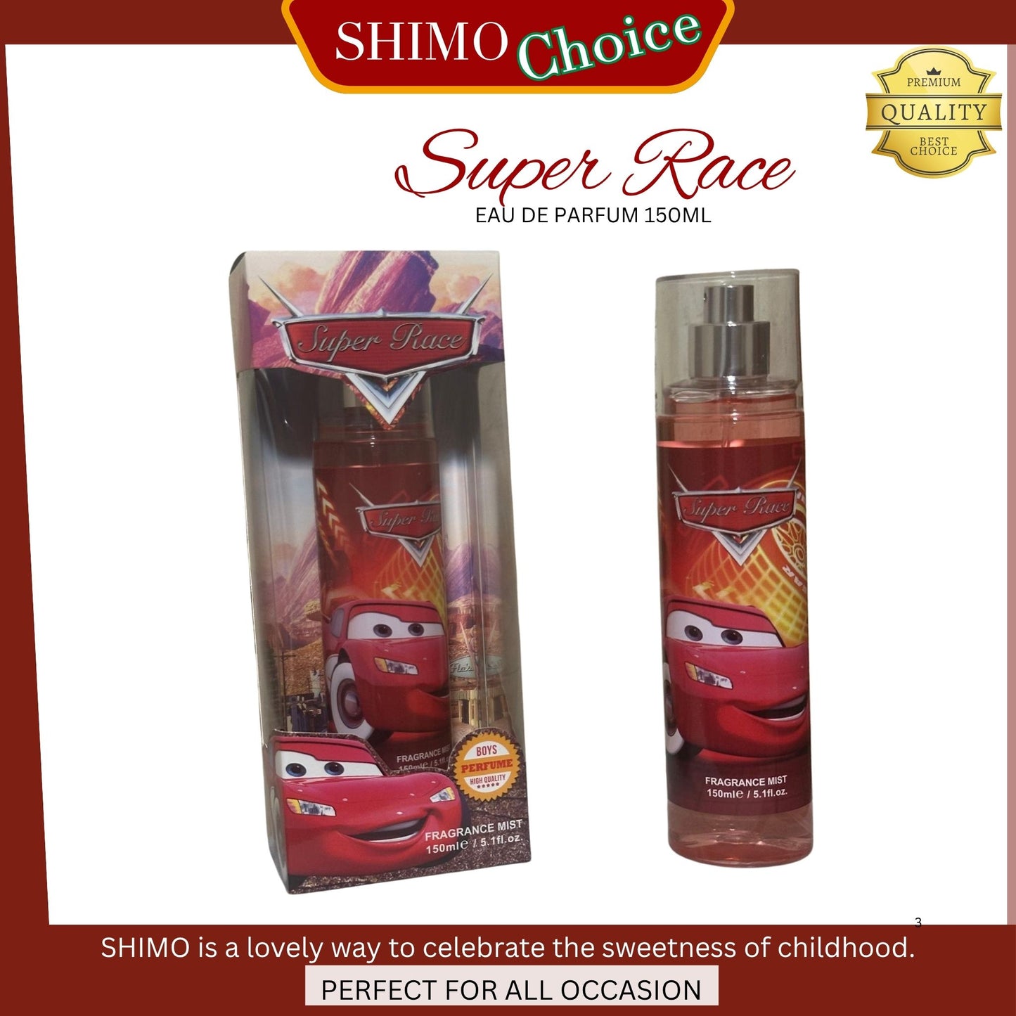 SUPER RACE – Lively & Long-Lasting Perfume for Boys | A Burst of Energy and Joy in Every Spray