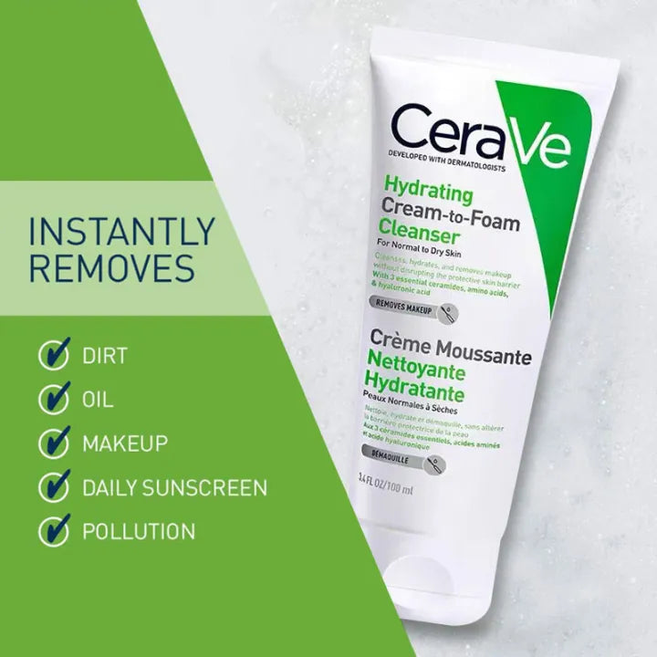 Cerave Hydrating Cream-to-Foam Cleanser