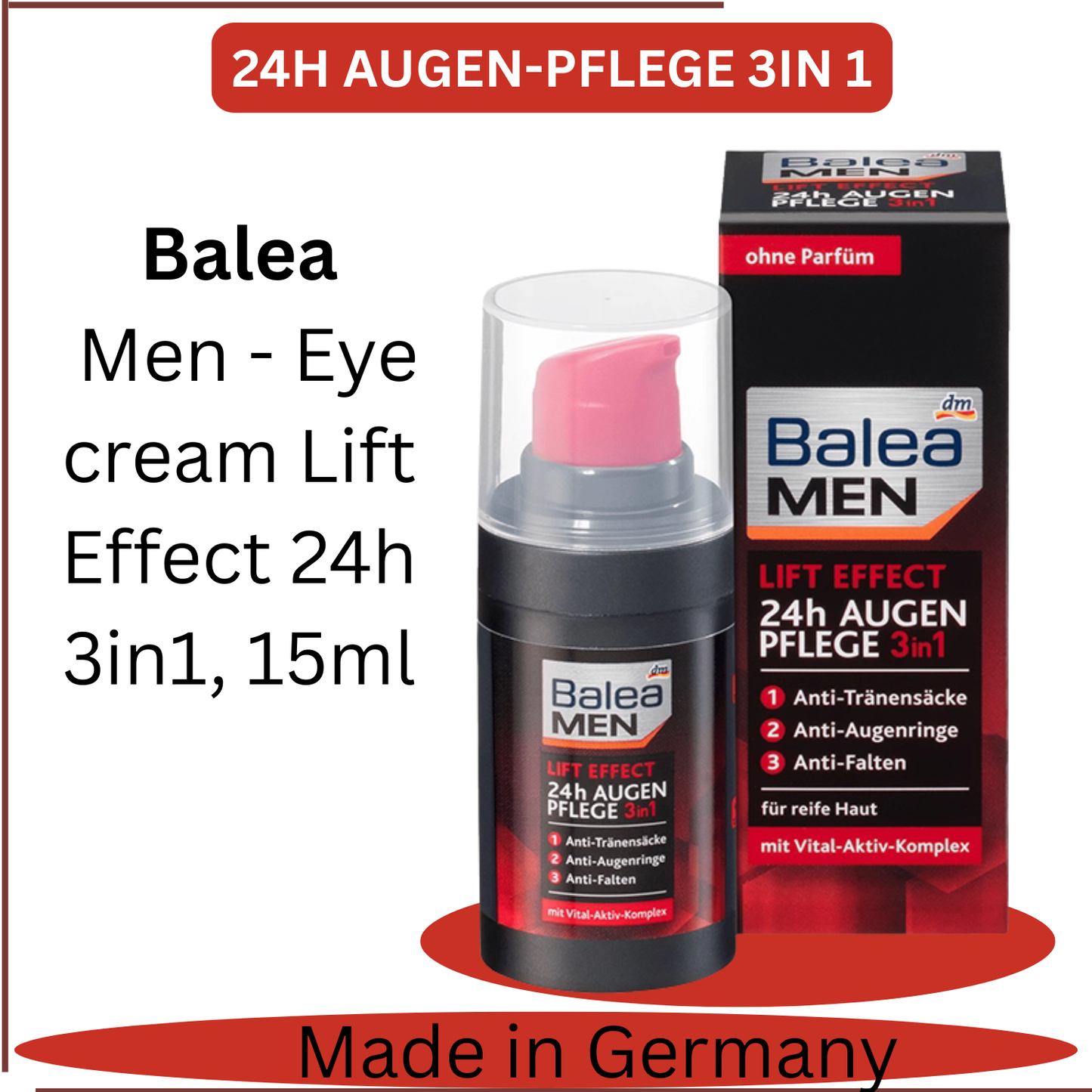 Balea 24h Men eye Restorative  and firmness cream  - Germany
