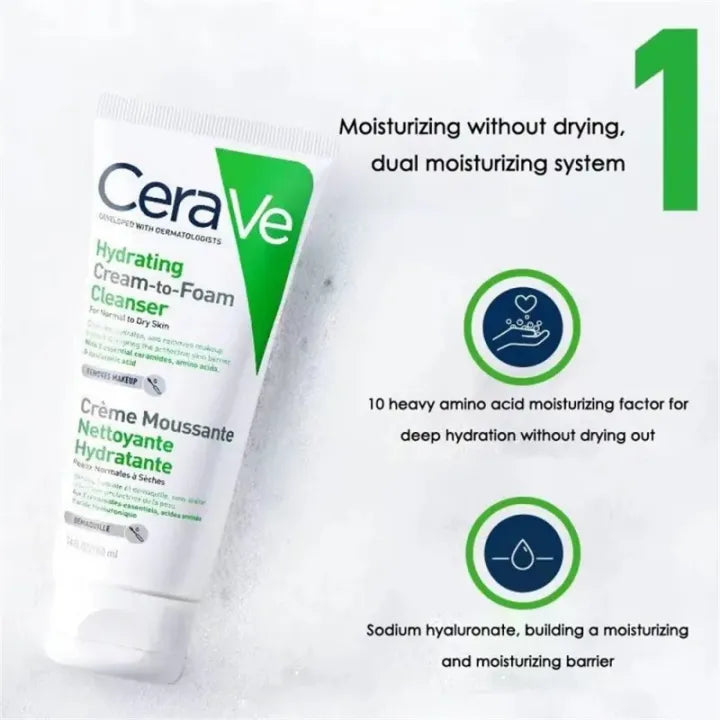 Cerave Hydrating Cream-to-Foam Cleanser