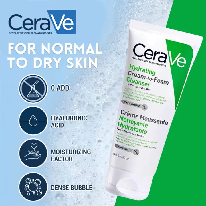 Cerave Hydrating Cream-to-Foam Cleanser