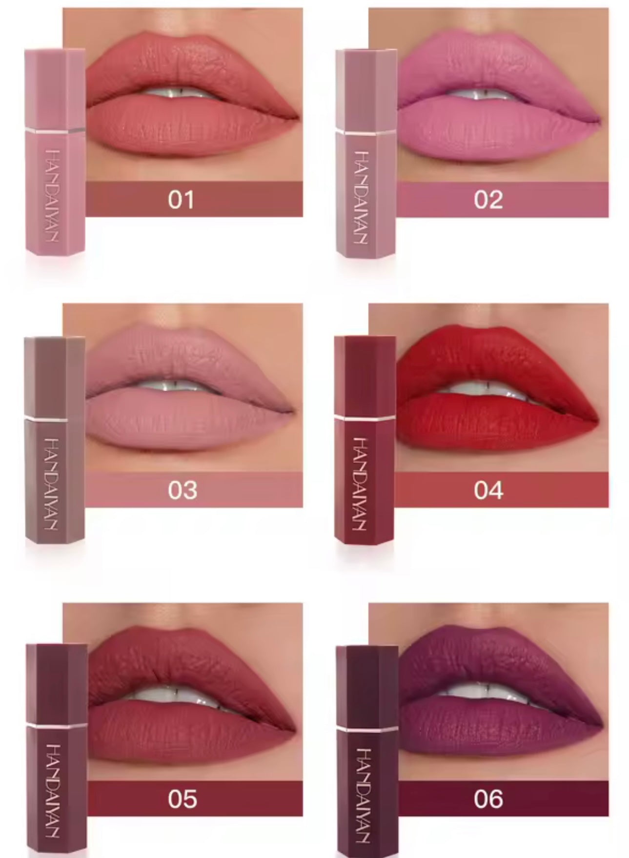Handaiyan 6 Colors Matte Waterproof Velvet Nude