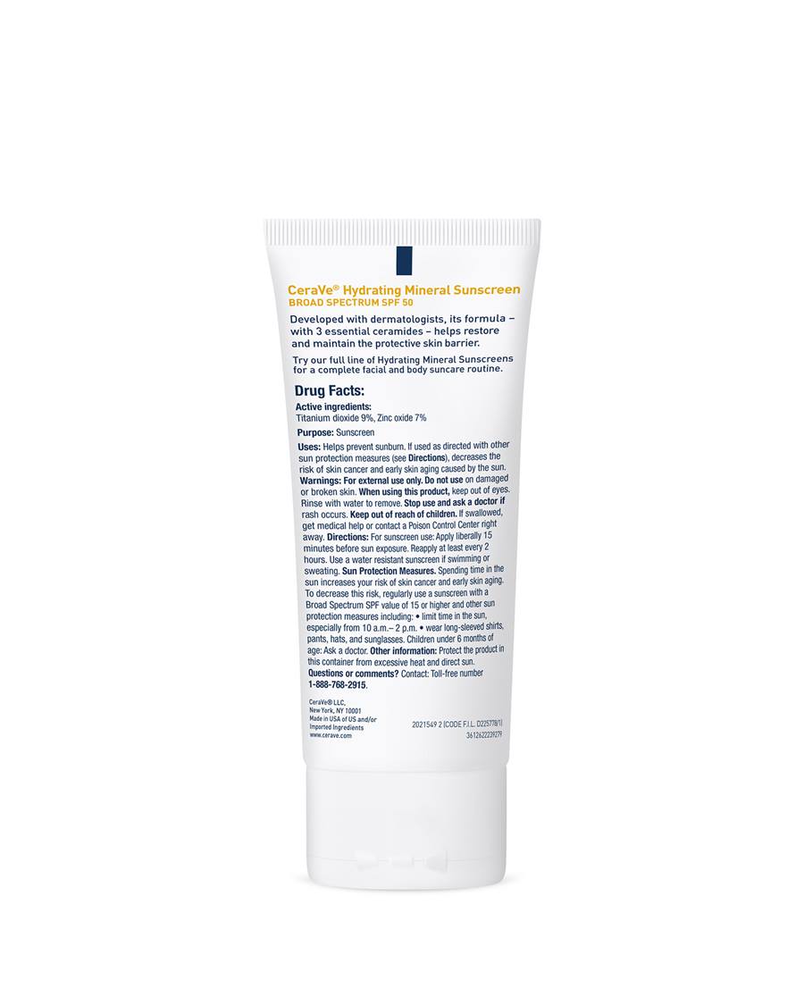 Hydrating Mineral Sunscreen SPF 50 Face Lotion