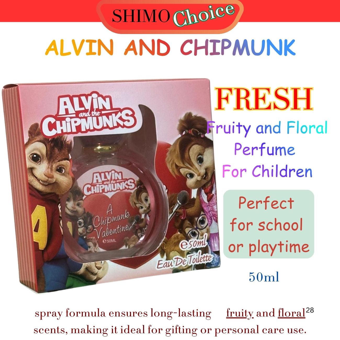Alvin and Chipmunk Fresh Long-Lasting Fruity and Floral Scents for Boys | Playful & Energetic Fragrance