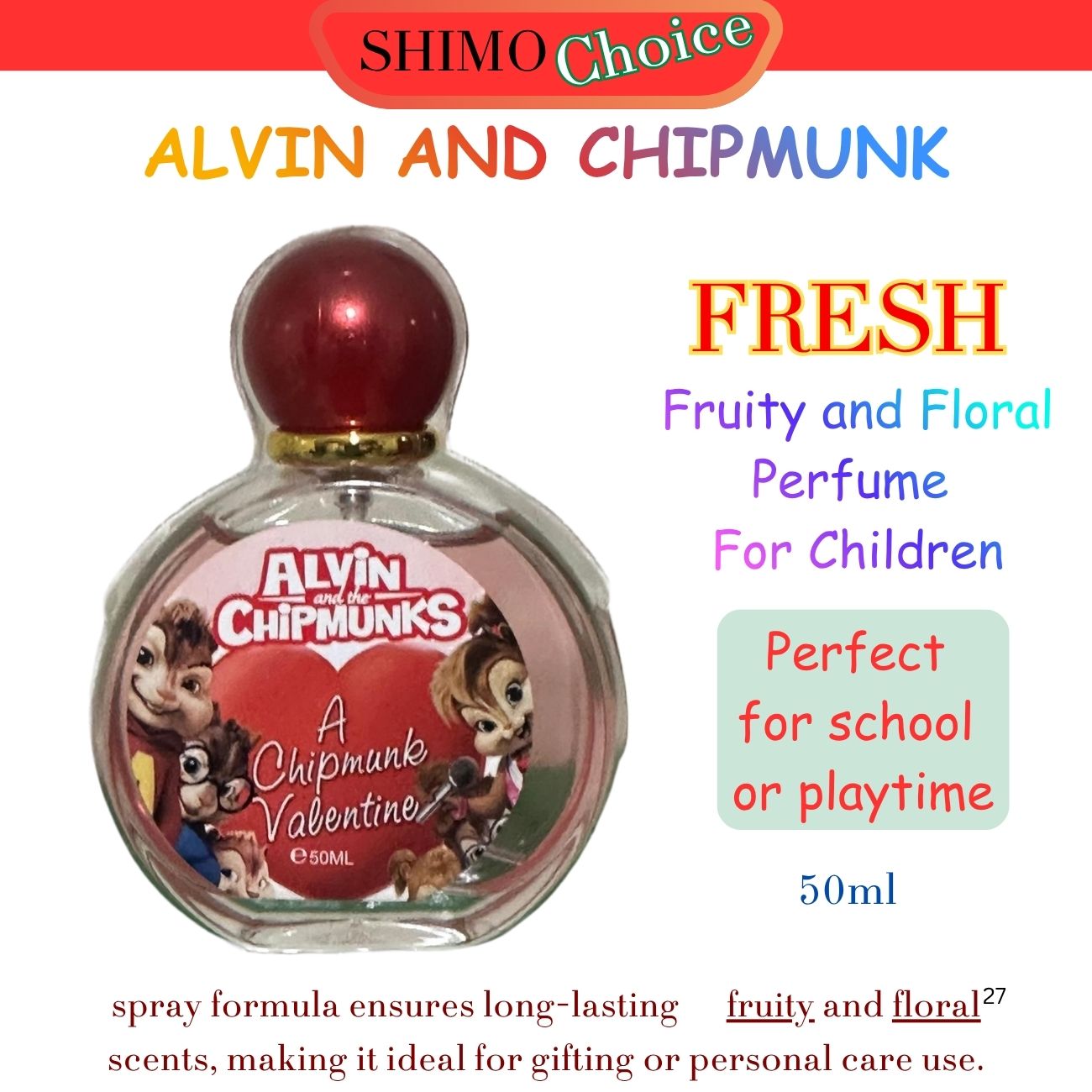 Alvin and Chipmunk Fresh Long-Lasting Fruity and Floral Scents for Boys | Playful & Energetic Fragrance