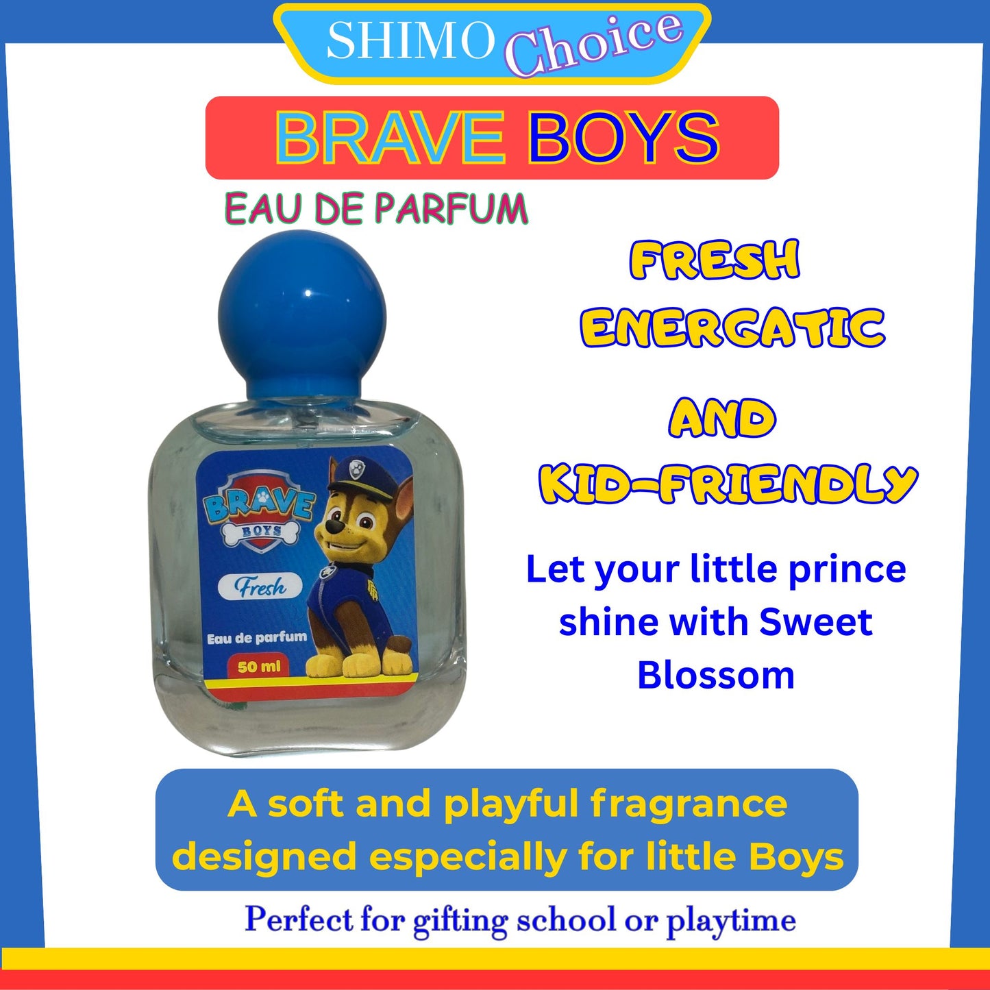 BRAVE BOYS - Fresh Kids Cologne for Boys – Long-Lasting Gentle Scent (All Ages)