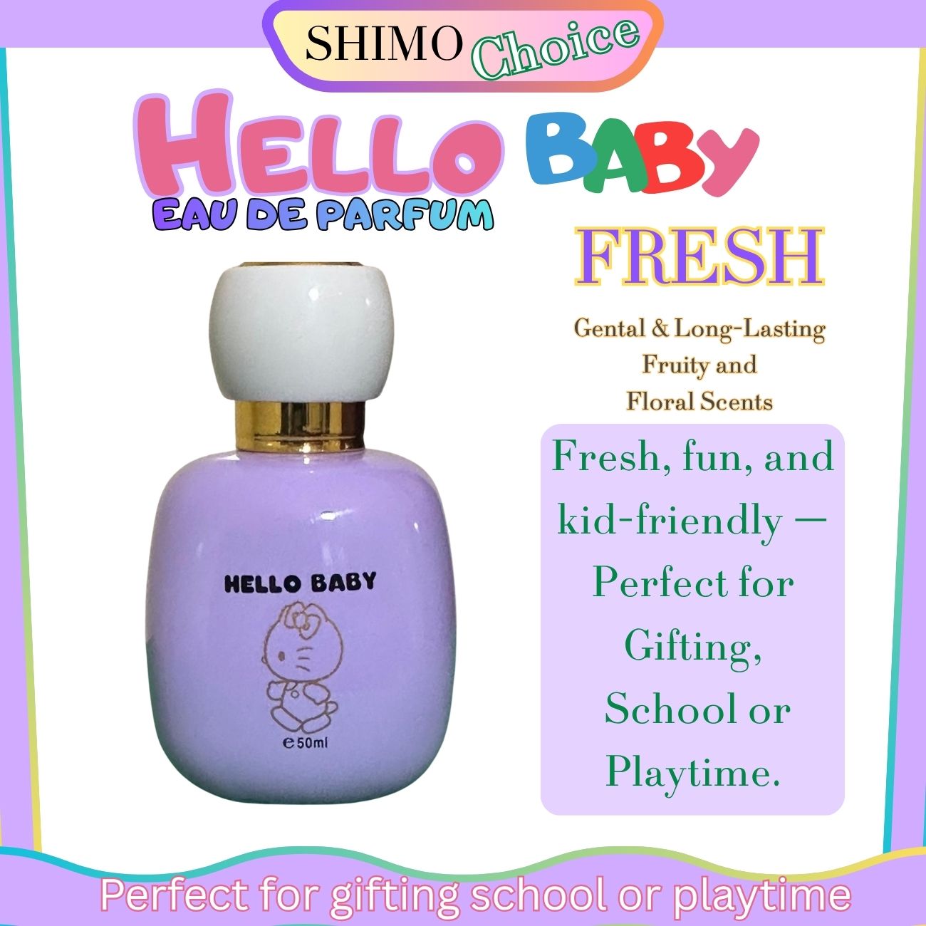 HELLO BABY - Sweet Blossom Kids Perfume | Gentle & Long-Lasting Fragrance for Girls