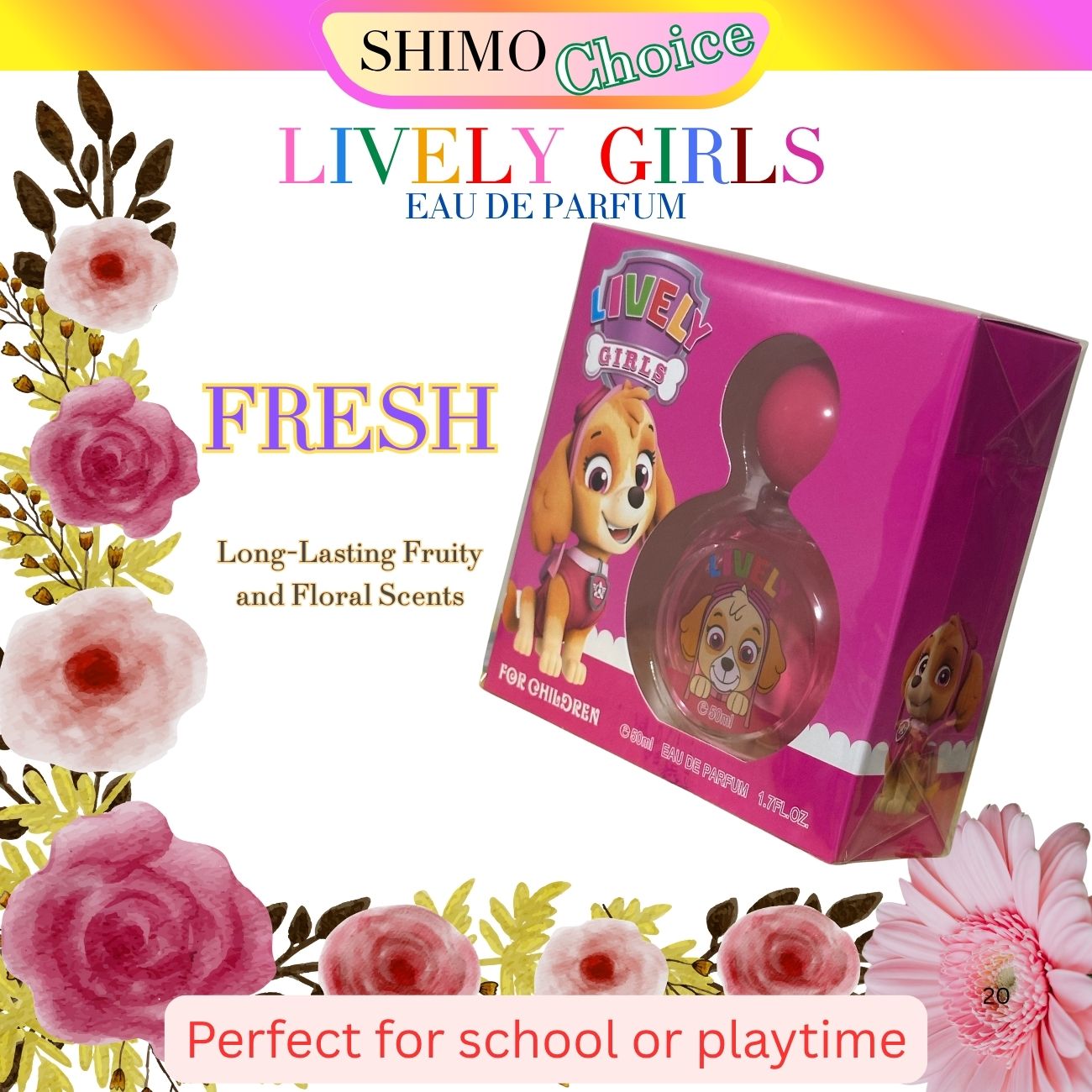 Lively -Sweet Blossom Kids Perfume | Gentle & Long-Lasting Fragrance for Girls