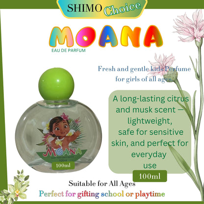 Shimo Choice Moana perfume bottle with product details on a white background. shimo.online