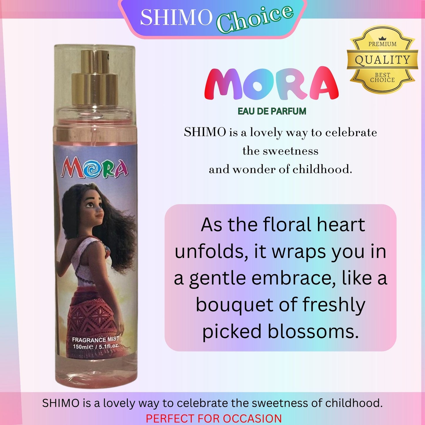 MORA Sweet Blossom Kids Perfume | Gentle & Long-Lasting Fragrance for Girls. 150 ml