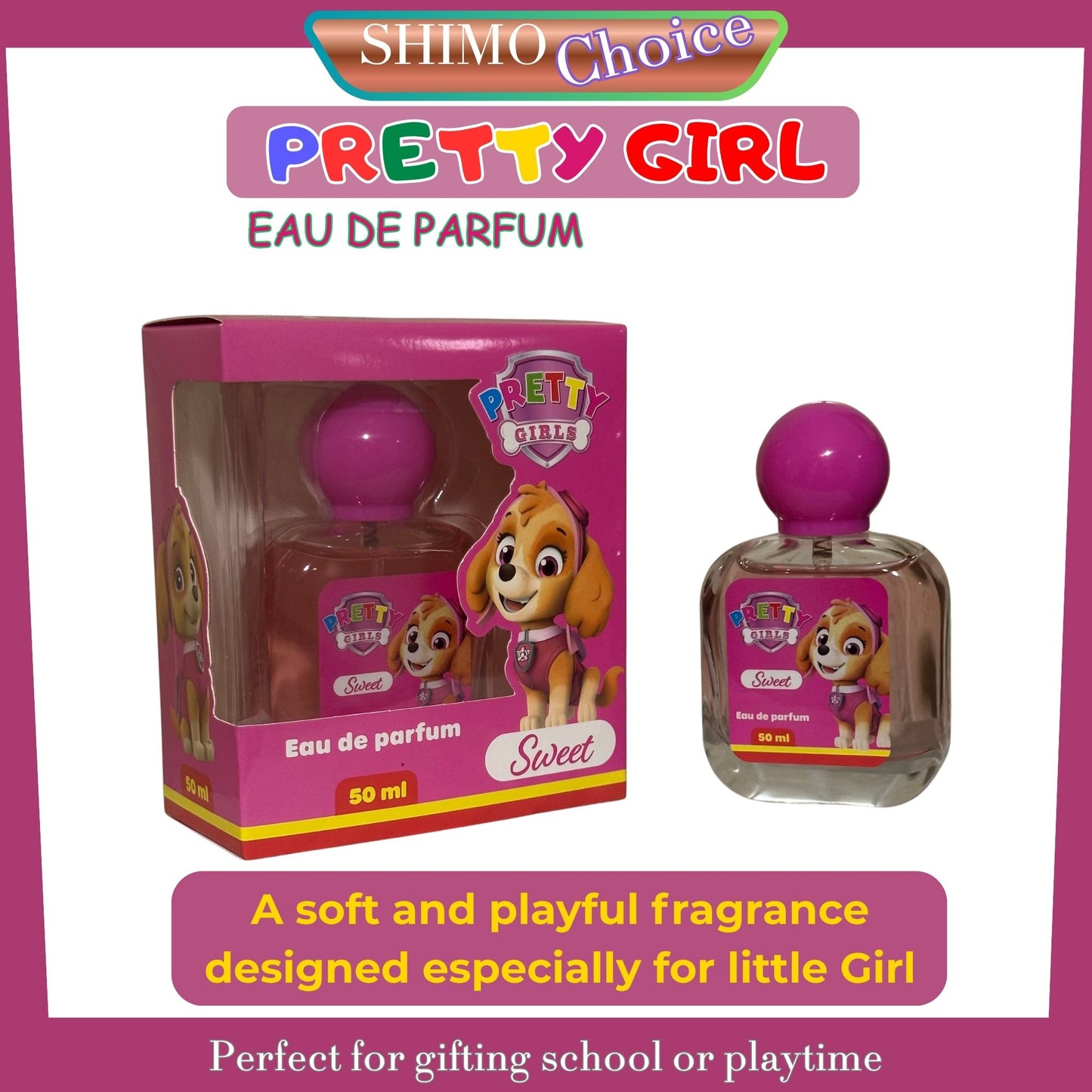 PRETTY GIRL - Kids Sweet Floral Perfume – Gentle Fragrance for Girls.