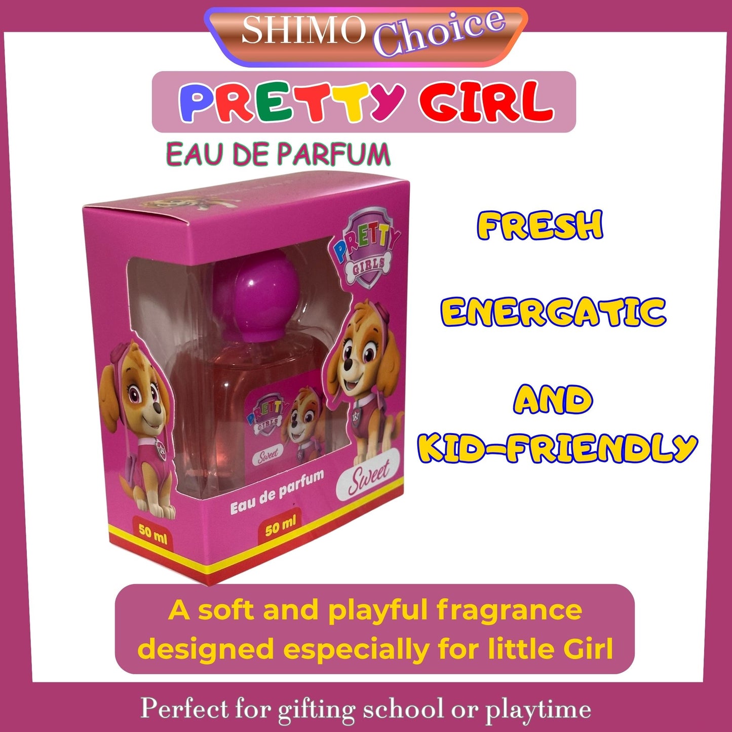 PRETTY GIRL - Kids Sweet Floral Perfume – Gentle Fragrance for Girls.