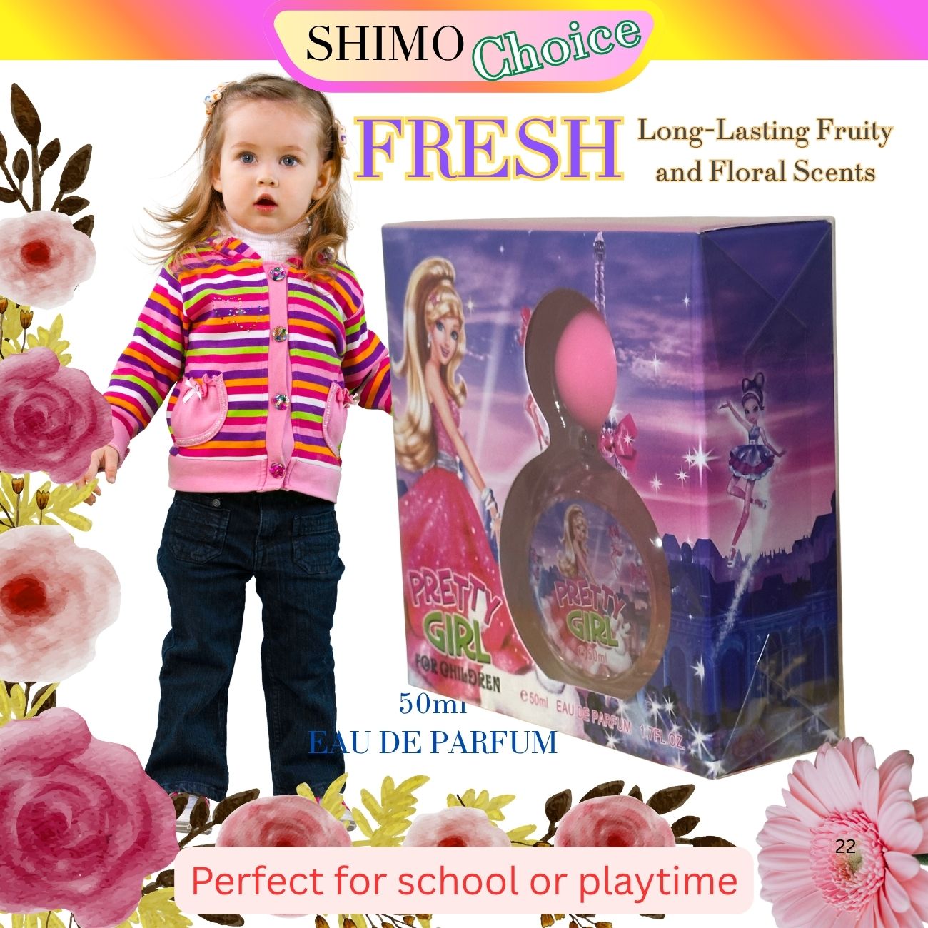 Pretty Girl Sweet Blossom Kids Perfume | Gentle & Long-Lasting Fragrance for Girls