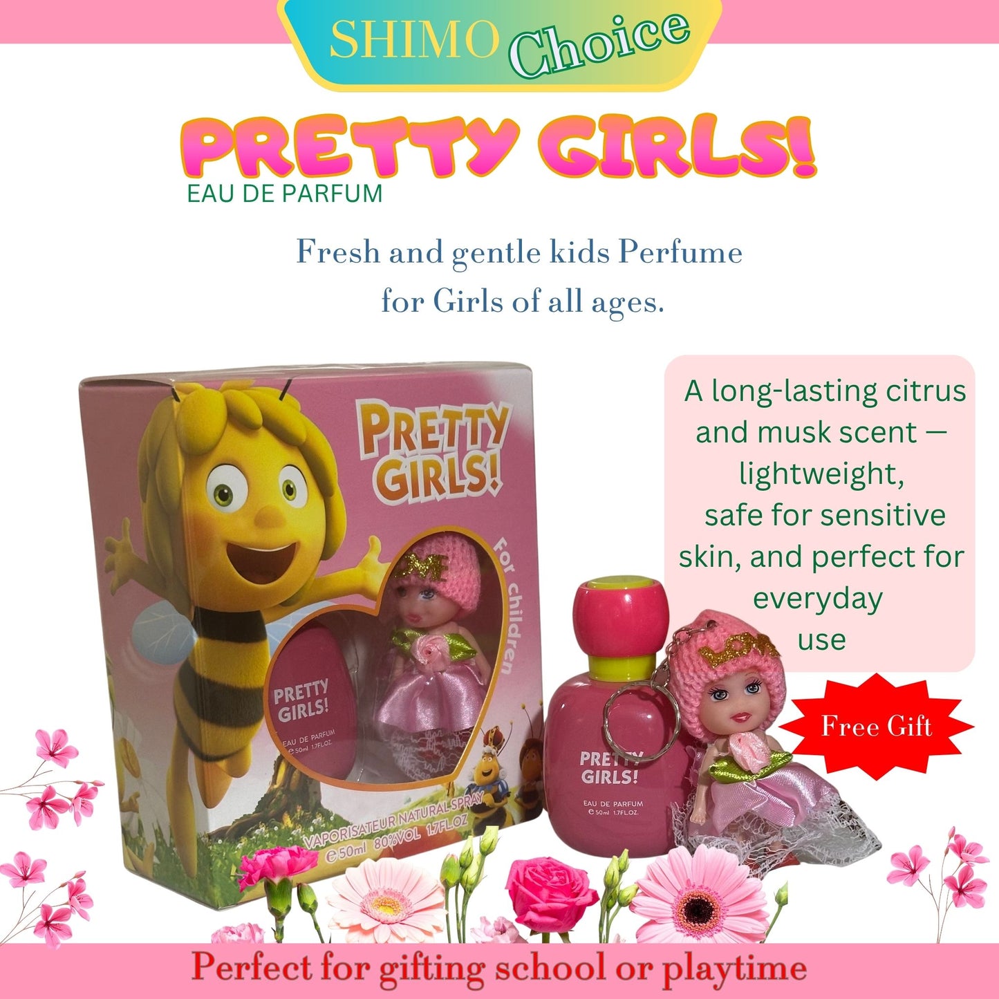 PRETTY GIRLS ! - Sweet Blossom Kids Perfume | Gentle & Long-Lasting Fragrance for Girls