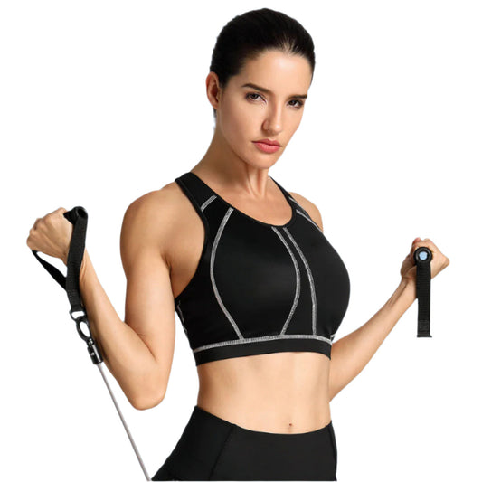 Racerback Wireless Full Coverage Sports Bra-1