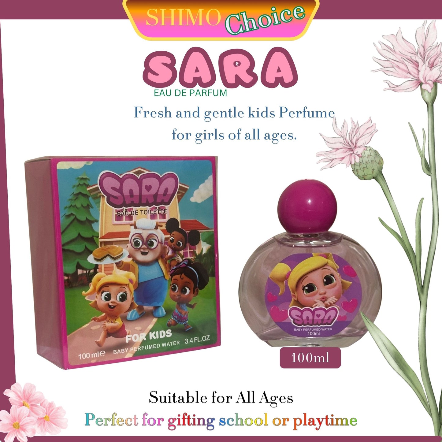 SARA - Sweet Blossom Kids Perfume | Gentle & Long-Lasting Fragrance for Girl