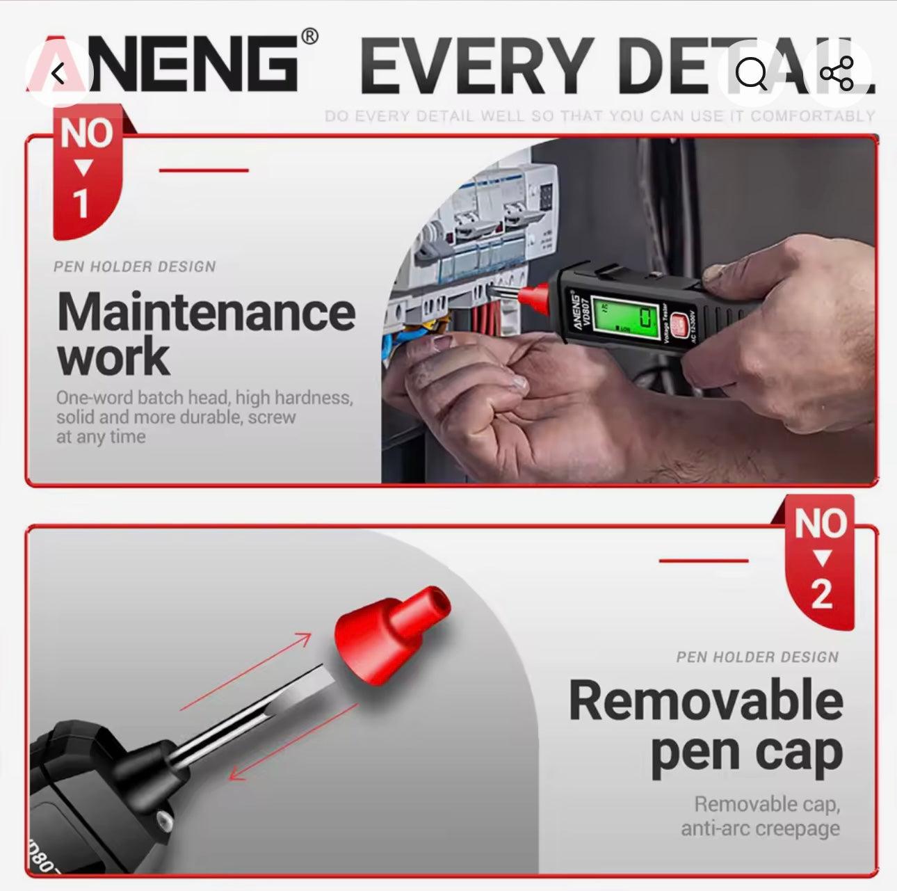 shimo/Advertisement for a pen holder design with text and images of a person using a tool.